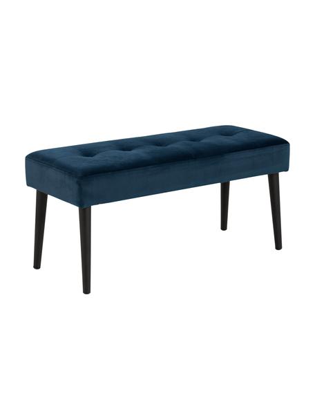 Čalouněná lavice ze sametu Glory, Tmavě modrá, Š 95 cm, V 45 cm