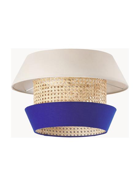 Stropná lampa z viedenského výpletu Klea, Svetlobéžová, tmavomodrá, Ø 45 x V 30 cm
