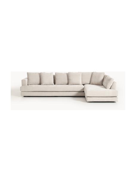 XL Ecksofa Tribeca, Bezug: 100 % Polyester Der strap, Gestell: Buchenholz, Kiefernholz, , Füße: Kiefernholz Dieses Produk, Webstoff Hellbeige, B 326 x T 192 cm, Eckteil rechts