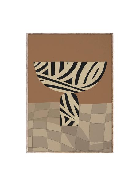 Poster Kyrr Vase I, 210 g de papier mat de la marque Hahnemühle, impression numérique avec 10 couleurs résistantes aux UV, Tons beiges, noir, larg. 50 x haut. 70 cm
