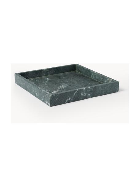 Bandeja decorativa de mármol Venice, Mármol, Mármol verde oscuro, An 30 x F 30 cm