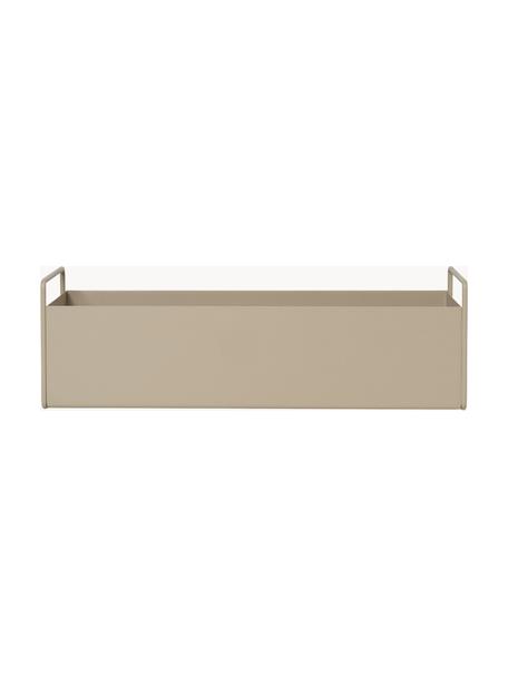 Cache-pot Plant Box, Fer, revêtement par poudre, Beige clair, larg. 45 x haut. 14 cm