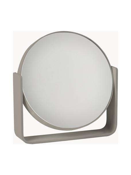 Runder Kosmetikspiegel Ume mit Vergrößerung, Taupe, B 19 x H 20 cm