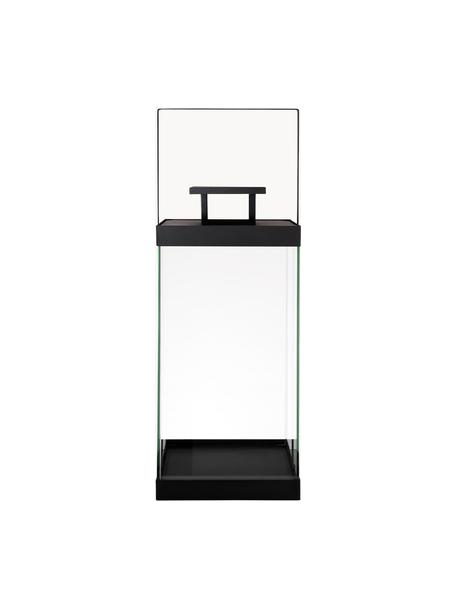 Farolillo grande Finca, Estructura: metal recubierto, Negro, transparente, Ø 20 x Al 58 cm