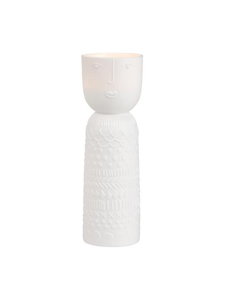 Porzellan-Teelichthalter Lucia, Porzellan, Weiß, Ø 6 x H 18 cm
