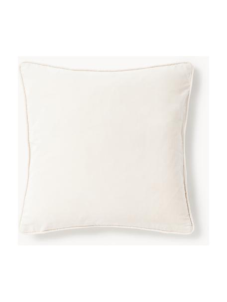 Housse de coussin en velours Dana, 100 % velours de coton, Gris clair, larg. 50 x long. 50 cm
