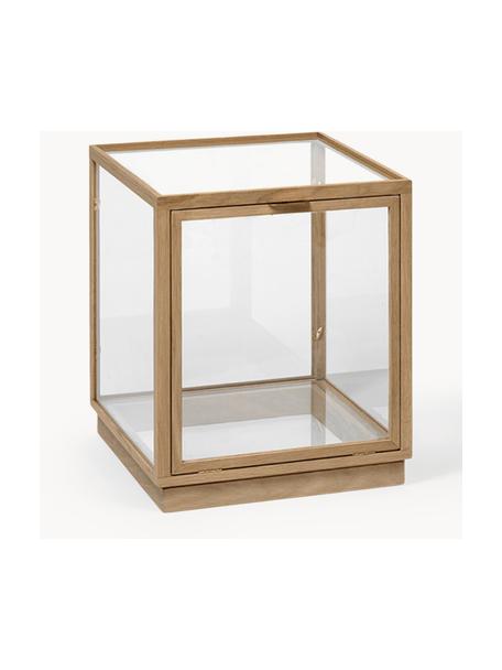 Vitrine Miru aus Eichenholz, Gestell: Eichenholz, Helles Eichenholz, Transparent, B 40 x H 42 cm