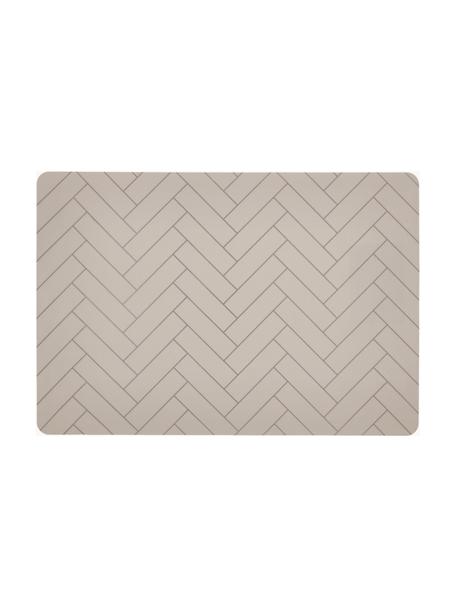 Mantel individual de silicona Tiles, Silicona, Beige, An 33 x L 48 cm