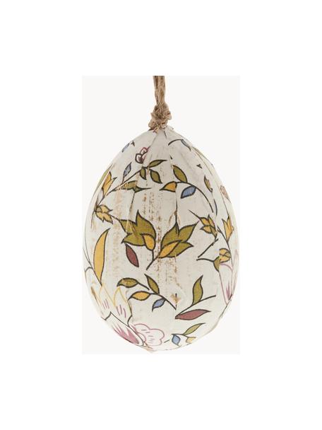 Ciondolo pasquale decorativo dipinto a mano Essilia 3 pz, Materiale sintetico, Bianco, verde, Ø 5 x Alt. 5 cm