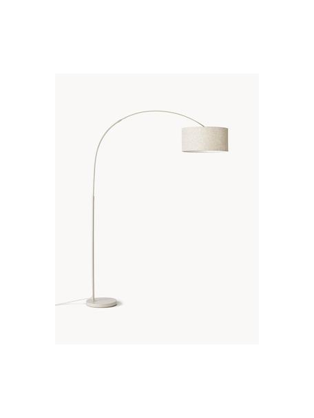 Grand lampadaire arc Niels, Beige, haut. 218 cm