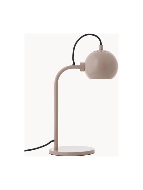Lampada da tavolo di design Ball, Paralume: metallo rivestito, Rosa chiaro, Larg. 24 x Alt. 37 cm
