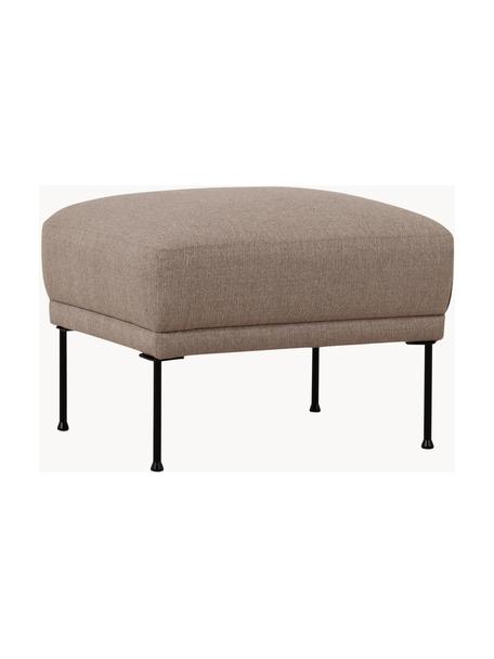 Sofa-Hocker Fluente mit Metall-Füssen, Bezug: 100% Polyester 35.000 Sch, Gestell: Massives Kiefernholz, FSC, Webstoff Taupe, B 62 x H 46 cm