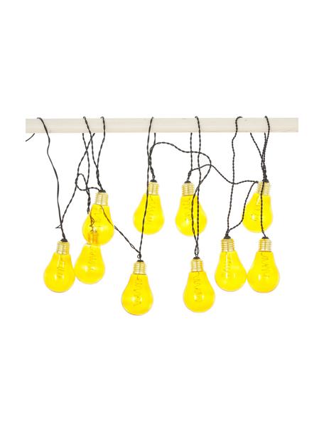 LED-Lichterkette Bulb, 360 cm, 10 Lampions, Lampions: Kunststoff, Gelb, Goldfarben, L 360 cm