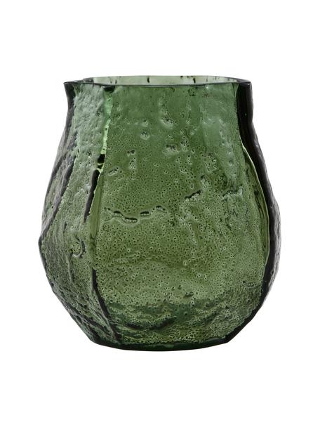 Petit vase en verre vert Moun, Verre, Vert, Ø 9 x haut. 10 cm