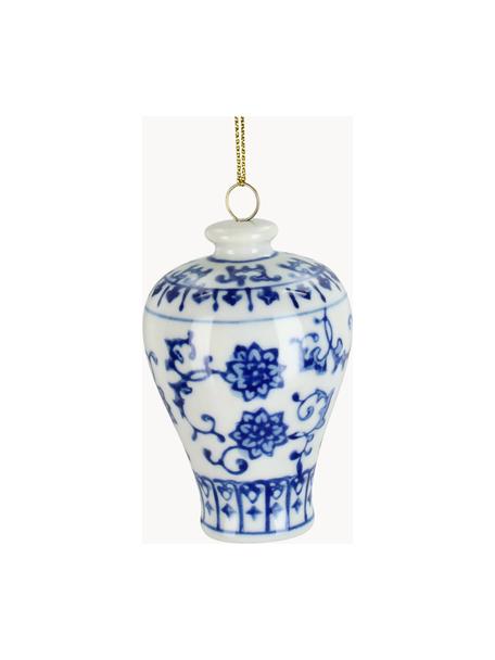 Décoration de sapin de Noël Jug, Porcelaine, Bleu, blanc, Ø 5 x haut. 8 cm