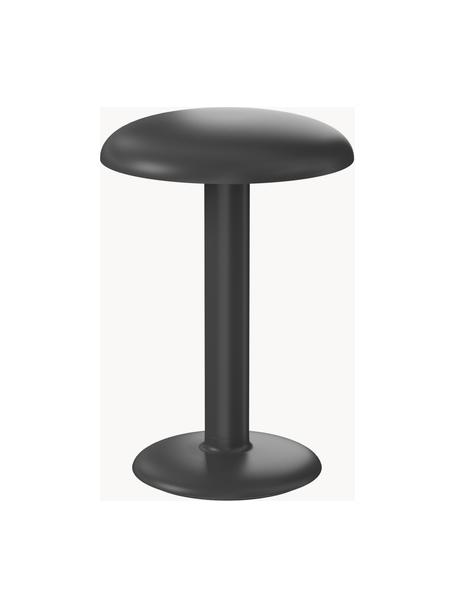 Lámpara de mesa LED pequeña regulable Gustave, portátil, Aluminio recubierto, Gris antracita mate, Ø 16 x Al 21 cm