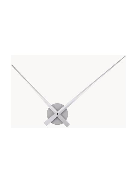 Reloj de pared Little Big Time, Aluminio pintado, Plateado, Ø 90 cm