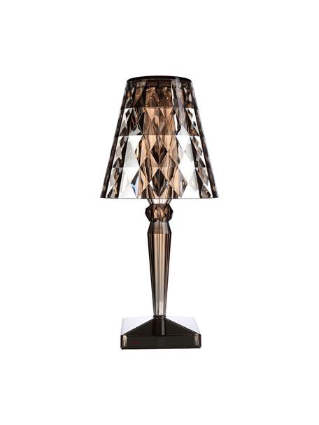 Mobilna lampa stołowa LED Battery, Tworzywo sztuczne, Jasny brązowy, transparentny, Ø 17 x W 37 cm