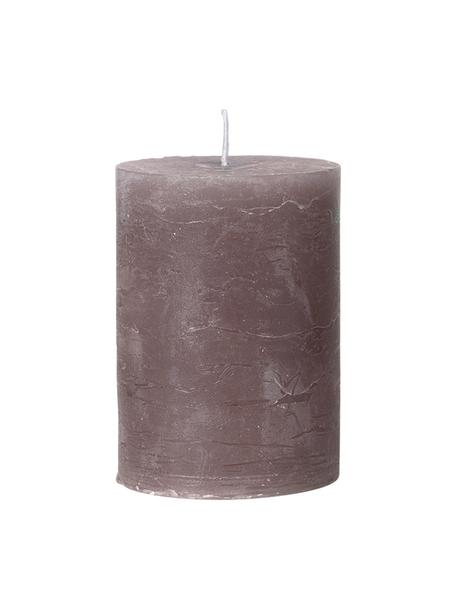 Handgemaakte stompkaars Rustic, Paraffine, Donker lila, Ø 7 x H 10 cm