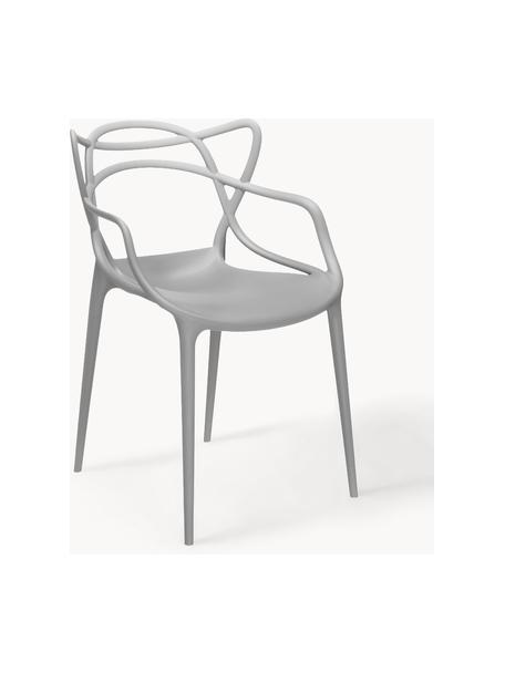 Stohovatelné židle s područkami Masters, 2 ks, Polypropylen, Šedá, Š 57 cm, V 47 cm