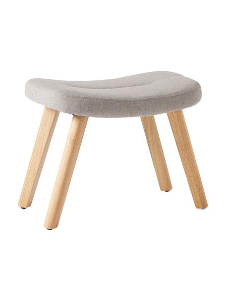 Sgabello imbottito Wing, Rivestimento: 100% poliestere Con 40.00, Gambe: legno di betulla, Tessuto grigio, legno di betulla, Larg. 50 x Alt. 41 cm