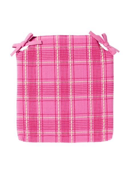 Poduszka na siedzisko Orla, 100% bawełna, Blady różowy, S 40 x D 37 cm