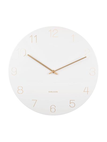 Nástěnné hodiny Charm, Potažený kov, Bílá, Ø 40 cm