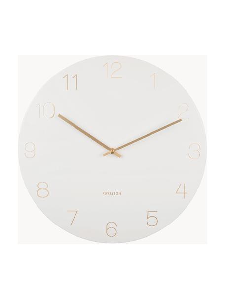 Nástěnné hodiny Charm, Potažený kov, Bílá, Ø 40 cm