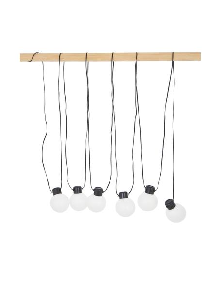 Solární světelný LED řetěz Globus, 700 cm, 6 lampionů, Černá, bílá, D 700 cm