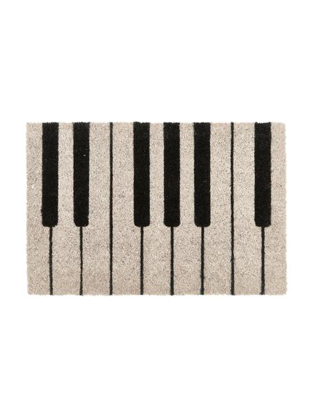 Rohožka Piano, Čierna, krémová, Š 40, D 60 cm