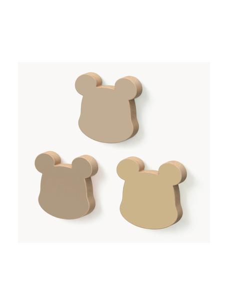 Handgefertigte Wandhaken Bear aus Buchenholz, 3er-Set, Buchenholz, lackiert

Dieses Produkt wird aus nachhaltig gewonnenem, FSC®-zertifiziertem Holz gefertigt., Beigetöne, Buchenholz, B 7 x H 7 cm