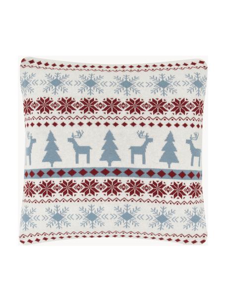Housse de coussin 40x40 tricotée Noël David, 100 % coton, Multicolore, larg. 40 x long. 40 cm