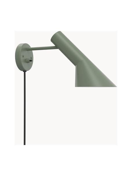 Wandlamp AJ met stekker, Lamp: gecoat staal, Saliegroen, Ø 32 x H 18 cm