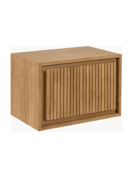 Meuble sous vasque en teck massif Taciana, larg. 60 cm, Bois de teck, Bois de teck, larg. 60 x haut. 40 cm