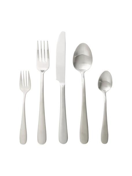 Set 20 posate opaco spazzolato Francine, 4 perosne, Coltello: acciaio inossidabile 13/0, Argentato opaco, 4 persone (20 pz)