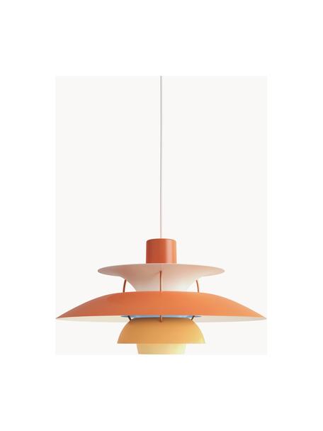 Hanglamp PH 5, verschillende formaten, Lampenkap: gecoat metaal, Diffuser: glas, semi-transparant, Oranjetinten, goudkleurig, Ø 50 x H 27 cm