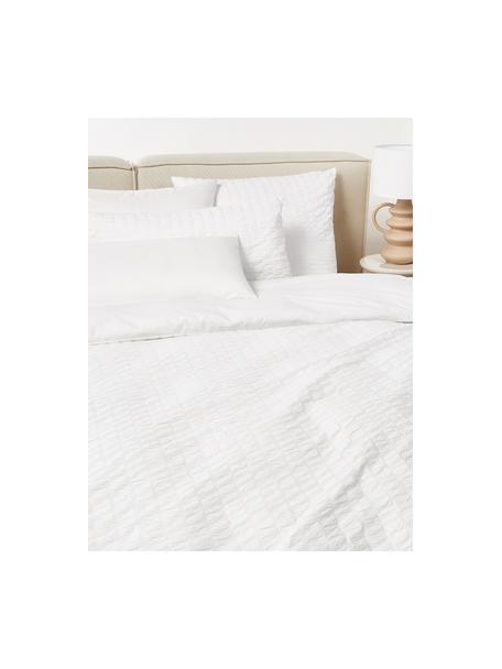 Funda nórdica de algodón Esme, Reverso: Renforcé Densidad de hilo, Blanco, Cama 90 cm (155 x 220 cm)