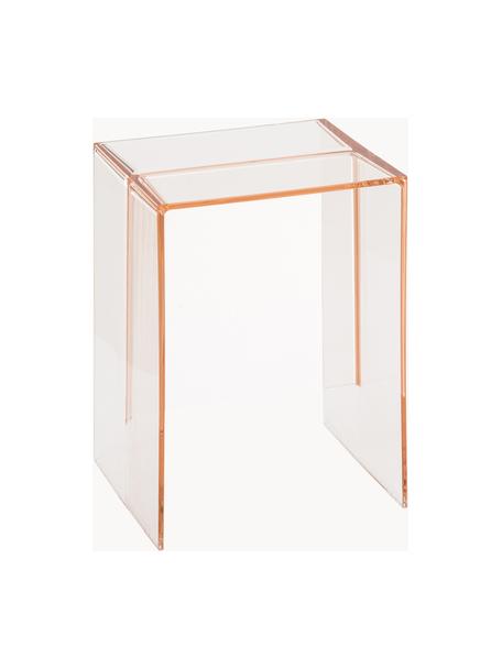 Dizajnový odkladací stolík Max-Beam, Farebný, priehľadný polypropylén, Bledoružová, Š 33 x V 47 cm