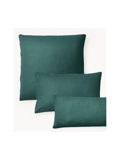 Poszewka na poduszkę z flaneli Biba, Ciemny zielony, S 70 x D 80 cm