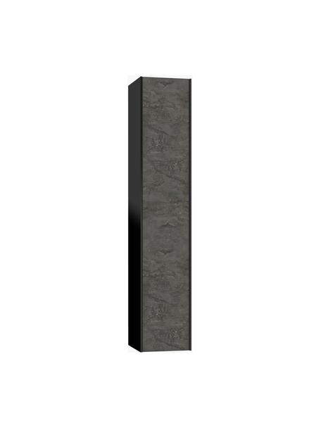 Vysoká kúpeľňová skrinka Ago, Š 25 cm, Čierna, antracitová, Š 25 x V 130 cm
