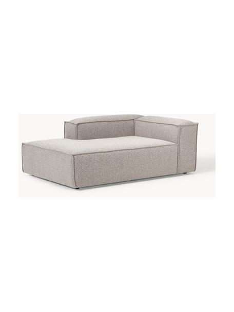 Diván rinconero modular en tejido bouclé Lennon, Tapizado: tejido bouclé (100% polié, Estructura: madera de pino maciza, co, Patas: plástico Este producto es, Bouclé Taupe, An 119 x F 180 cm, chaise longue izquierda