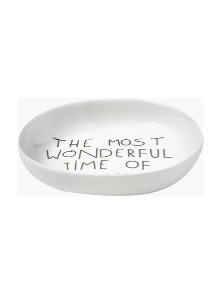 Bol en porcelaine Christmas, Ø 11 cm, Porcelaine, Blanc, Argenté, Ø 11 x haut. 3 cm
