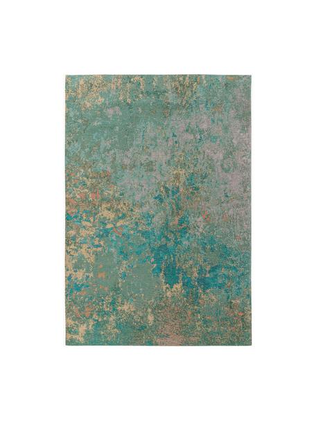 Tapis avec motif abstrait Stay, 79 % polyester, 20 % coton, 1 % latex, Turquoise, multicolore, larg. 200 x long. 290 cm (taille L)