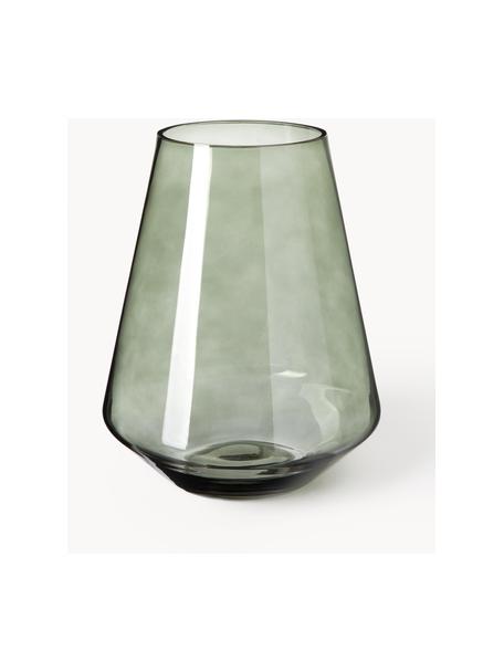 Mondgeblazen glazen vaas Joyce, Glas, Groen, Ø 17 x H 21 cm
