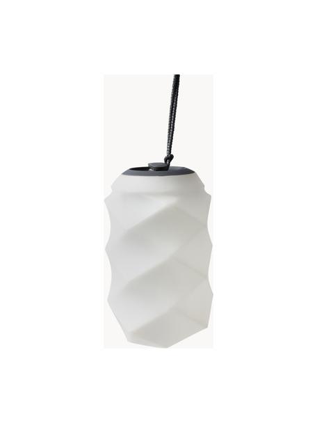 Mobiele dimbare LED hanglamp Bita met kleurverandering en afstandsbediening, Lamp: polyethyleen, Wit, donkergrijs, Ø 18 x H 30 cm