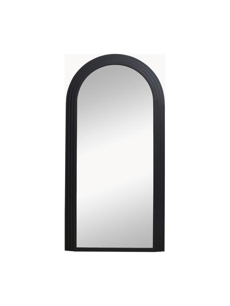 Specchio pendente Falco, Cornice: metallo, verniciato a pol, Superficie dello specchio: lastra di vetro, Nero, Larg. 100 x Alt. 203 cm