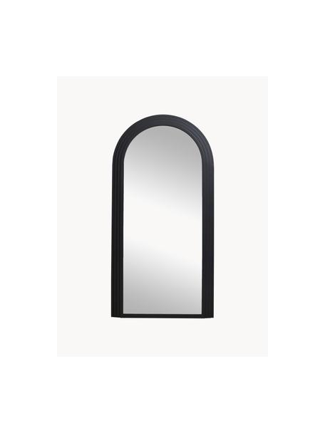 Leunende spiegel Falco, Frame: gepoedercoat metaal, Zwart, B 100 x H 203 cm