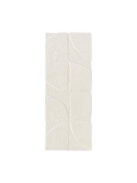 Huňatý behúň s vysokým vlasom Jade, Krémovobiela, Š 80 x D 200 cm