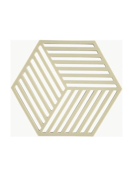 Silicone onderzetter Hexagon, Siliconen, Lichtbeige, B 14 x L 16 cm