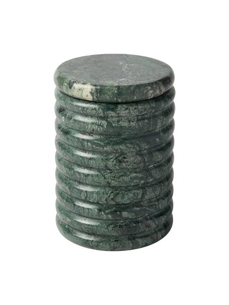 Mramorová dóza Orta, Mramor, Zelená, mramorovaná, Ø 10 cm, V 14 cm